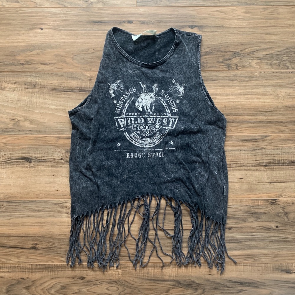 Tank Top with Fringe. Size Medium